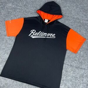 Baltimore Orioles Hoodie Mens XL Black Orange‎ Short Sleeve Adley Rutschman SGA